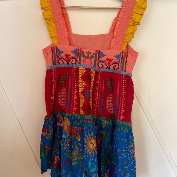 FARM RIO Color Block Embroidered Mini Dress - Picture 3 of 3